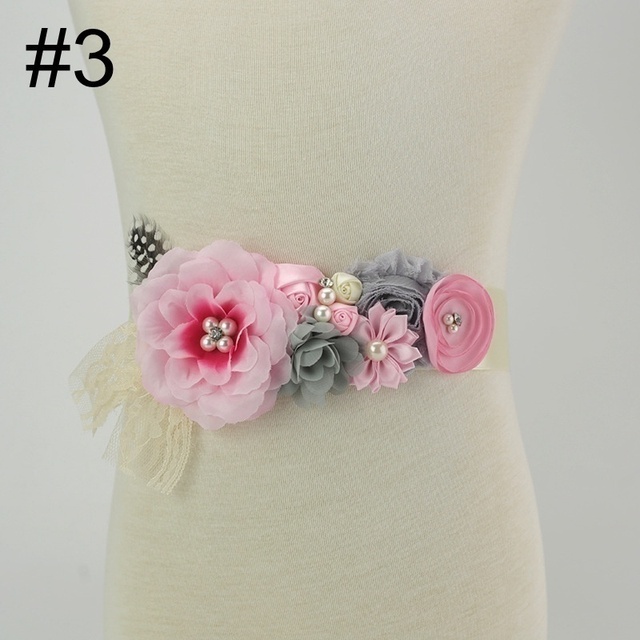 Ręcznie robione wielokątne szarfy kwiatowe dla eleganckich kobiet - wysokiej jakości pasy dekoracyjne do sukienek - Wianko - 7