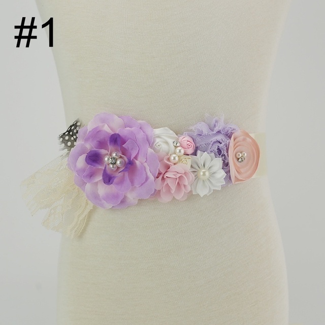 Ręcznie robione wielokątne szarfy kwiatowe dla eleganckich kobiet - wysokiej jakości pasy dekoracyjne do sukienek - Wianko - 5