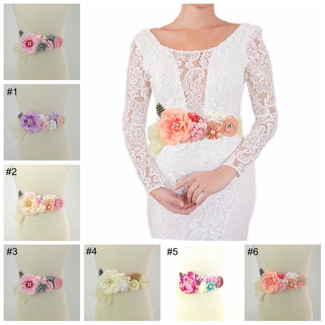 Ręcznie robione wielokątne szarfy kwiatowe dla eleganckich kobiet - wysokiej jakości pasy dekoracyjne do sukienek - Wianko - 4