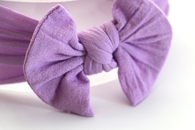 Śliczne Bowknot Baby pałąk dla dziewczynki - 18 kolorów Turban czapki z miękkiego elastycznego nylonu, idealne akcesoria dla dzieci - Wianko - 8