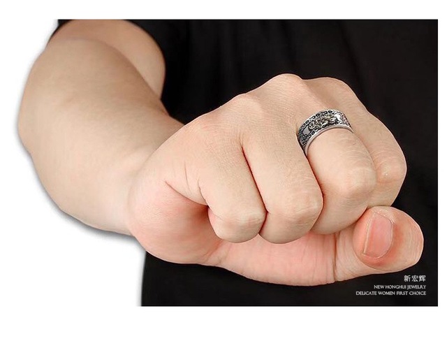 Nowy pierścień biżuteryjny wealth lucky feng shui 2021 ze zdolnościami magicznymi w stylu buddyjskim - Wianko - 8