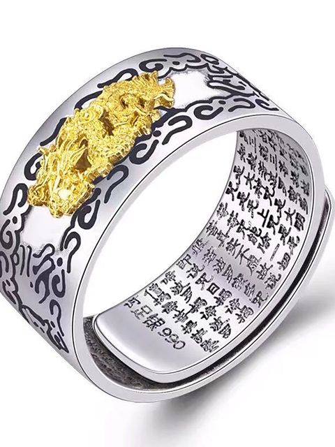 Nowy pierścień biżuteryjny wealth lucky feng shui 2021 ze zdolnościami magicznymi w stylu buddyjskim - Wianko - 3