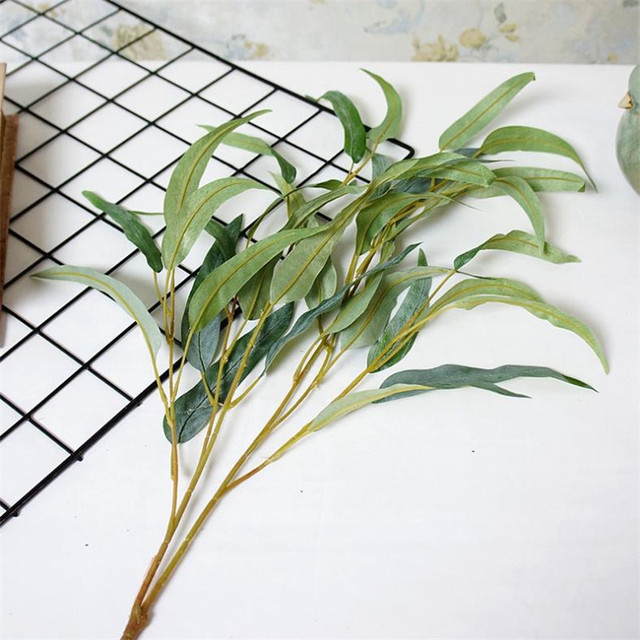 Sztuczna roślina eukaliptusa o długości 39.37 cala z fałszywą, długą łodygą, symulująca jesień, idealna do dekoracji domu i ślubu - Wianko - 4
