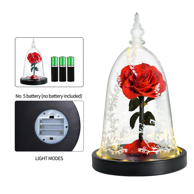 Sztuczne kwiaty Bestii z lampkami LED – prezenty urodzinowe dla dziewczynki - Wianko - 16