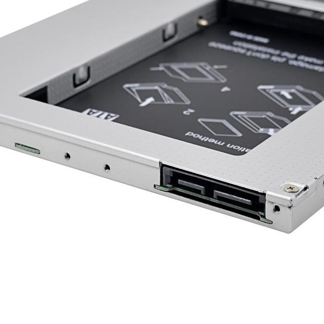 Obudowa dysku twardego Dell Latitude E6320 E6420 E6520 E6330 E6430 E6530 - Aluminium, 2. HDD Caddy 9.5mm SATA 3.0 2.5, SSD DVD, Adapter HDD - Wianko - 6
