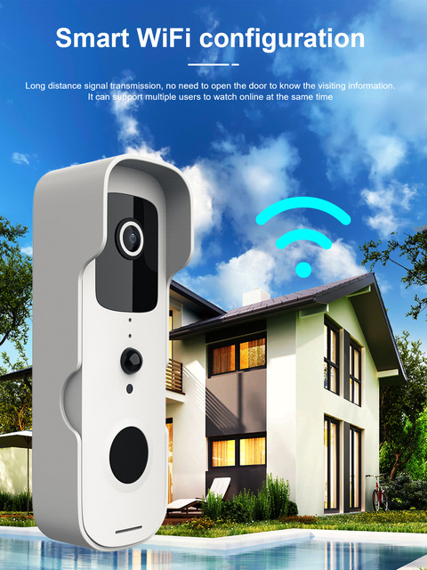 195 prywatne inteligentne i energooszczędne bezprzewodowe wizualne Intercom monitorujące telefon WiFi Tuya V30 do drzwi - Wianko - 4