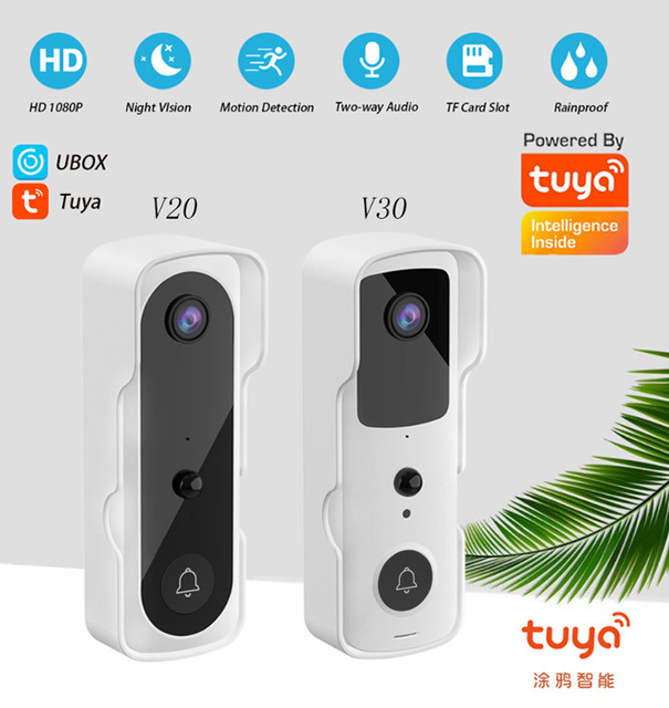 195 prywatne inteligentne i energooszczędne bezprzewodowe wizualne Intercom monitorujące telefon WiFi Tuya V30 do drzwi - Wianko - 1