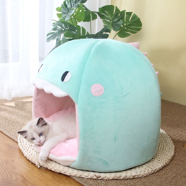 Śliczna jaskinia domowa dla kotów 2021 - leżak, namiot i poduszka w jednym - Wianko - 1