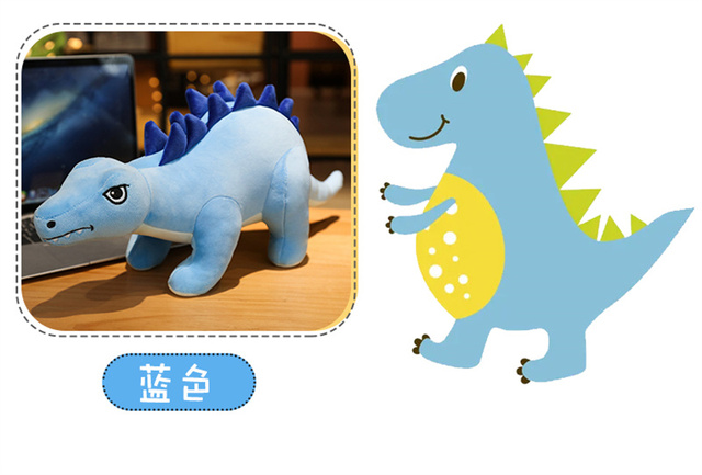 Pluszowy dinozaur Stegozaur - kreatywna kreskówka, miękka poduszka dla dzieci, prezent urodzinowy dla dziewczynki - Wianko - 4
