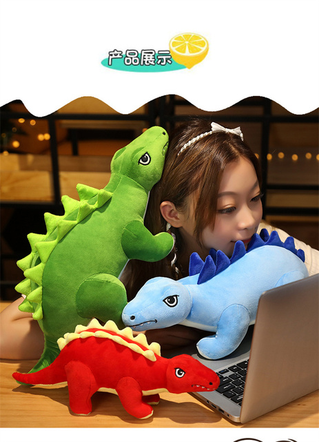 Pluszowy dinozaur Stegozaur - kreatywna kreskówka, miękka poduszka dla dzieci, prezent urodzinowy dla dziewczynki - Wianko - 10