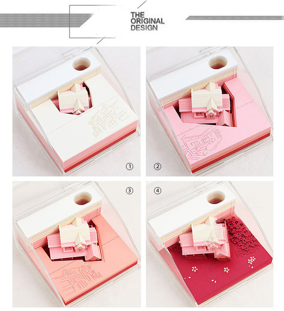 Kreatywny trójwymiarowy różowy notatnik na poddaszu – ręcznie wykonany z łzą, idealny na pamiątki i ozdoby - Wianko - 12