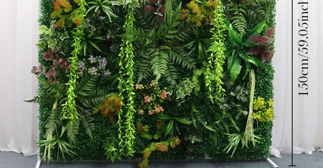 Ściana roślin 40x60cm - dekoracje świąteczne, sztuczne rośliny do hotelu, bankietów i tła DIY - Wianko - 15