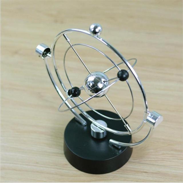 Figurka Elektryczna kołyska Newtona ze stali nierdzewnej do wyważania piłki - zabawka edukacyjna na biurko - Wianko - 8