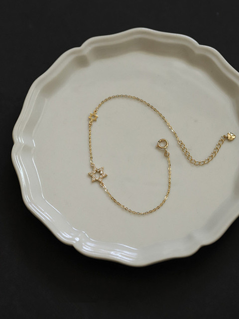 Bransoletka Link Chain z 925 srebra z cyrkoniami w eleganckim wykończeniu, biżuteria dla kobiet Wedding Plated 14K złota - Wianko - 2