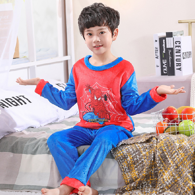 Zimowe zestawy flanelowych piżam dziecięcych dla chłopców i dziewczynek - Wianko - 12