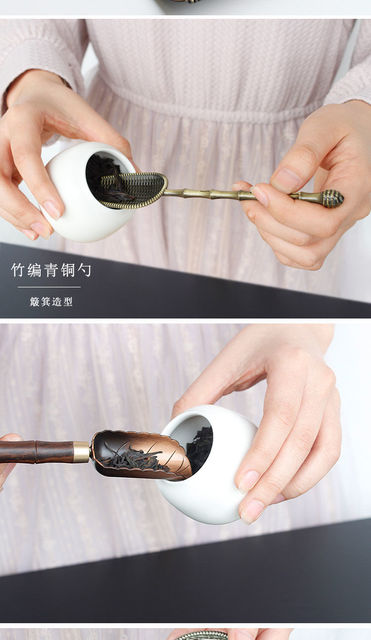 Metalowa łyżeczka do herbaty w stylu retro z wykonania ze stali nierdzewnej, hebanu i palisandru - Wianko - 23