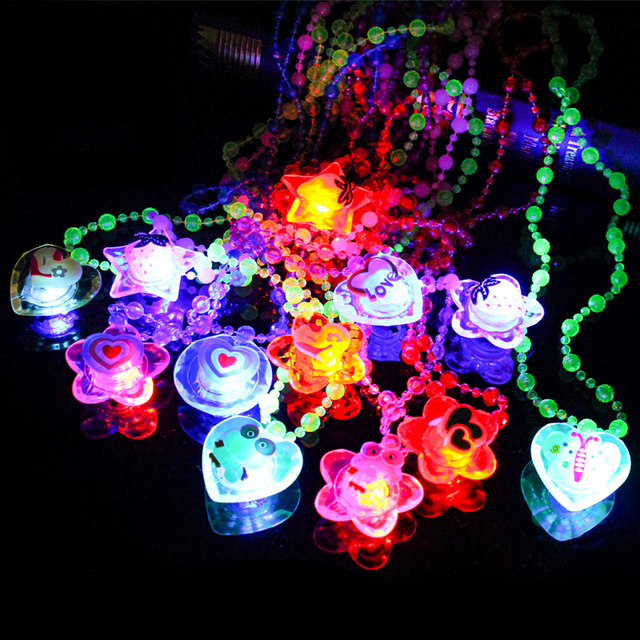 Nowość - świecący naszyjnik LED dla dzieci, prezent urodzinowy, piękny i migający - Wianko - 7