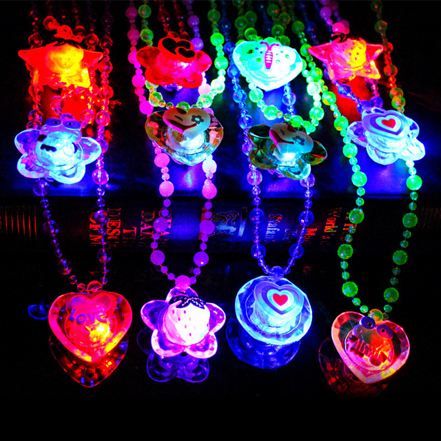 Nowość - świecący naszyjnik LED dla dzieci, prezent urodzinowy, piękny i migający - Wianko - 6