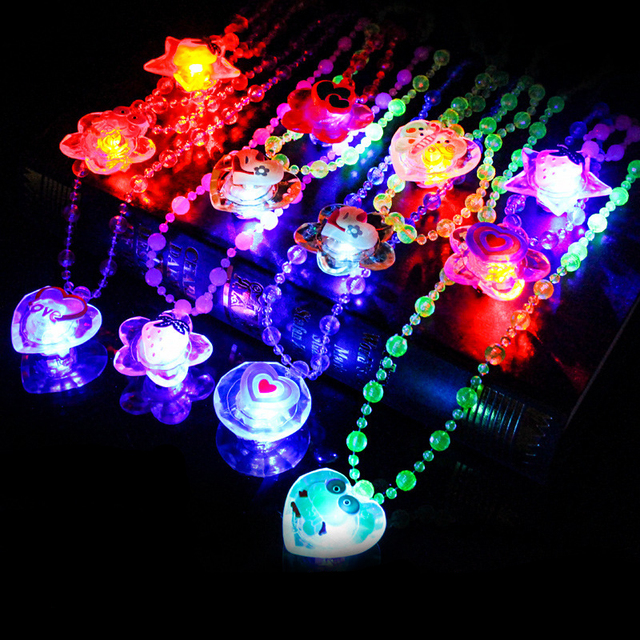 Nowość - świecący naszyjnik LED dla dzieci, prezent urodzinowy, piękny i migający - Wianko - 9