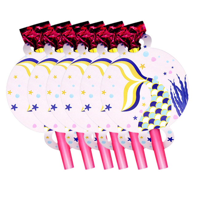 Jednorazowe zastawy stołowe - Syrenka księżniczka - papierowy kubek i talerz - impreza tematyczna, urodziny, wesele, Baby Shower - Wianko - 6