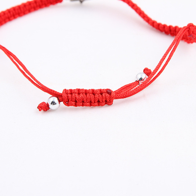Hamsa czerwony sznurek z niebieskimi tureckimi bransoletkami Evil Eye dla kobiet, handmade szczęście Fatima przyjaźń biżuteria Amulet - Wianko - 3