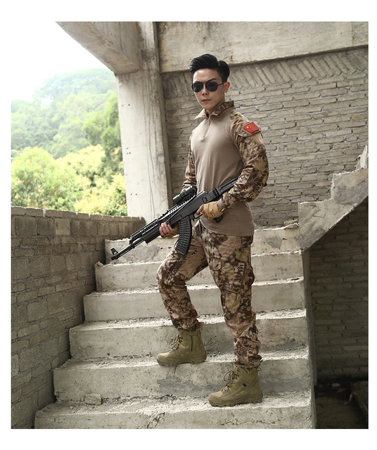Męskie buty wojskowe bojowe w stylu motocyklowym, botki taktyczne, duże rozmiary 39-46 - Wianko - 24