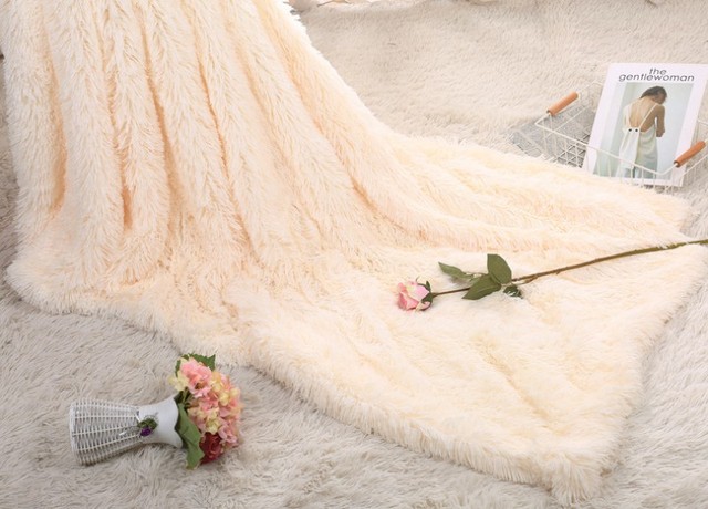 Sofa/pościel z kocami polarowymi w kolorach biały różowy szary - dropshipping narzut Couverture Polaire - Wianko - 48