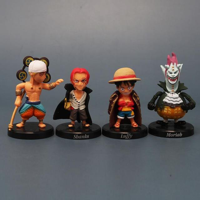 Figurka akcji jednoczęściowa z bohaterami z filmu i telewizji - Luffy, Shanks, Buggy, Gekko Moria, Rob Lucci (model z PCV) - Wianko - 4