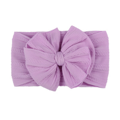 Oversize Bow Baby - szeroki pałąk z miękkim jedwabnym kwiatem dla dziewczynki - Turban Newborn Headwrap - Wianko - 9