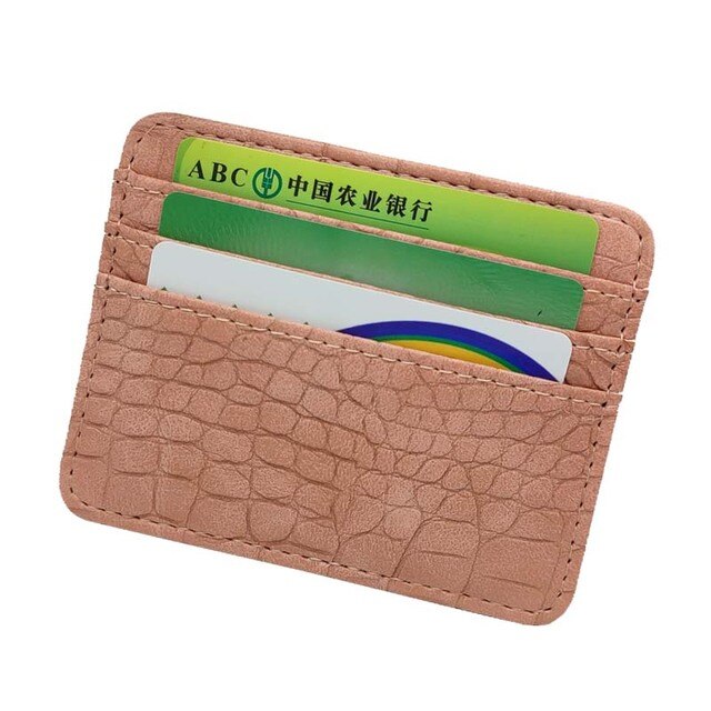 Etui na karty kredytowe wzór krokodyla z kamieniem - moda proste dla mężczyzn i kobiet - Wianko - 8