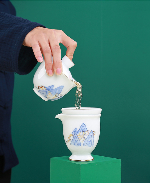 Zestaw 10 sztuk wyszukanych ceramicznych naczyń: ręcznie wykonane czajniki, kubki na herbatę, filtry; porcelanowy czajniczek chiński- do herbaty, gospodarstwa domowego, teaware, drinkware - Wianko - 9