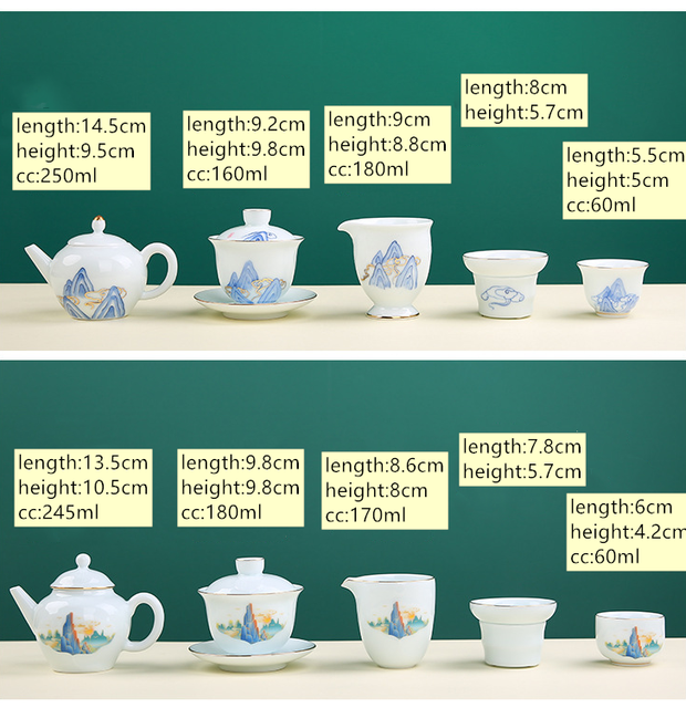 Zestaw 10 sztuk wyszukanych ceramicznych naczyń: ręcznie wykonane czajniki, kubki na herbatę, filtry; porcelanowy czajniczek chiński- do herbaty, gospodarstwa domowego, teaware, drinkware - Wianko - 3