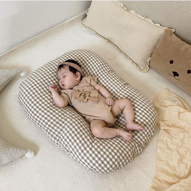 Dziecko zdejmowane gniazdo z bawełnianej kołyski dla niemowląt zderzak dziecięcego łóżeczka przenośnego turystycznego - Wianko - 9