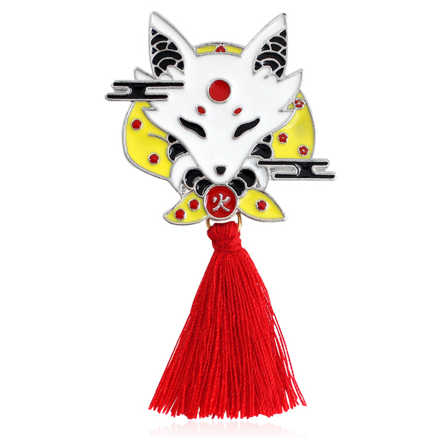 Broszka stylowa Sika deer White Rabbit z czerwonymi frędzlami osobowości dla wszystkich - Wianko - 10