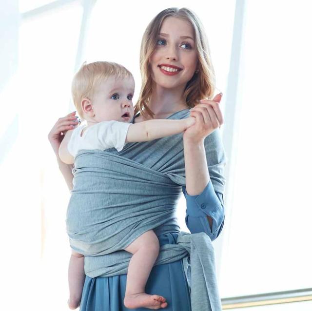 Lekkie, ciepłe i elastyczne nosidełko z jednolitym kolorem dla dzieci - regulowana chusta dla małych dziewcząt i chłopców (12 kolorów) - Wianko - 1