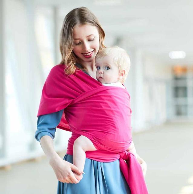 Lekkie, ciepłe i elastyczne nosidełko z jednolitym kolorem dla dzieci - regulowana chusta dla małych dziewcząt i chłopców (12 kolorów) - Wianko - 4