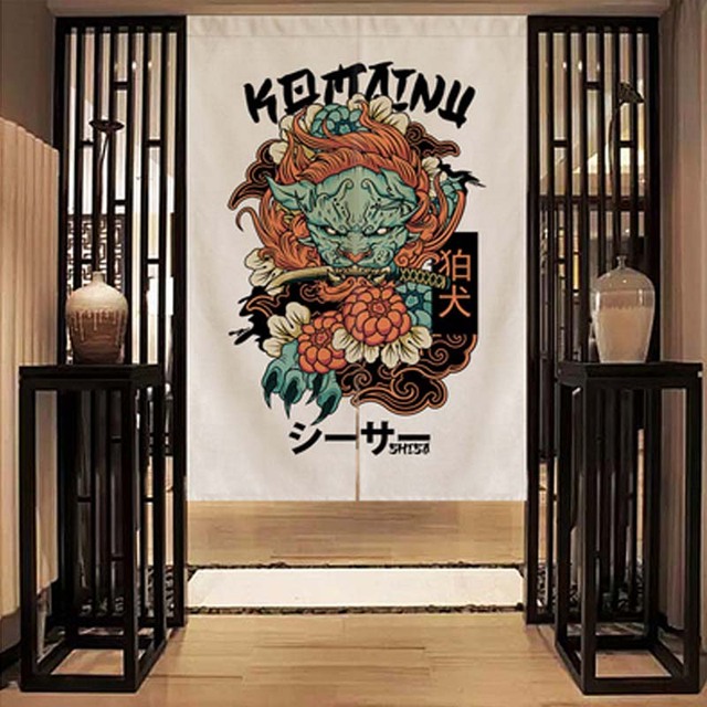 Zasłona japońskiego stylu samuraja - dekoracja na drzwi, okno, ścianę - Wianko - 14