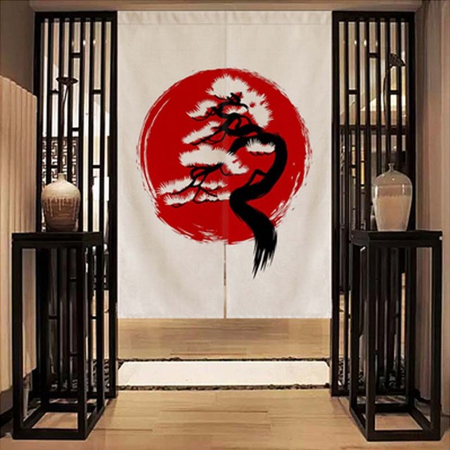 Zasłona japońskiego stylu samuraja - dekoracja na drzwi, okno, ścianę - Wianko - 15