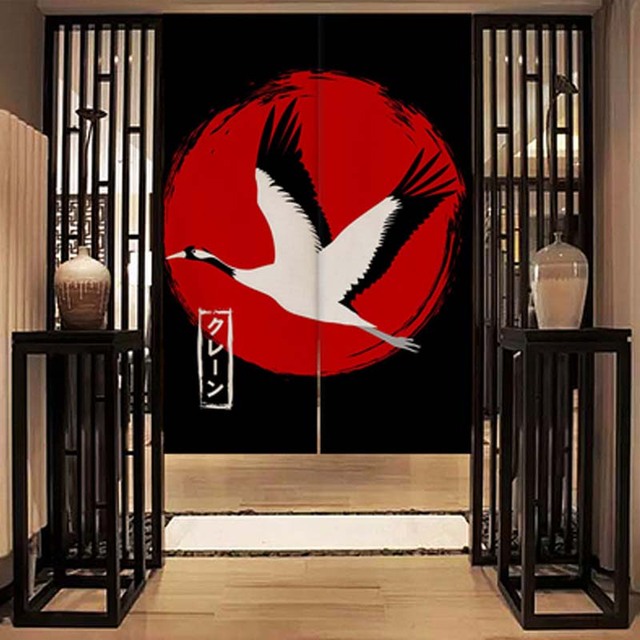 Zasłona japońskiego stylu samuraja - dekoracja na drzwi, okno, ścianę - Wianko - 8