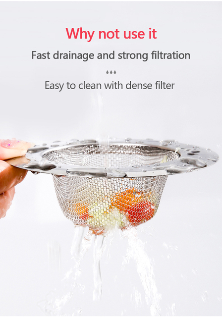 Zlew ze stali nierdzewnej z filtrującym sitkiem do kanalizacji - wyposażenie kuchenne i łazienkowe - Wianko - 8