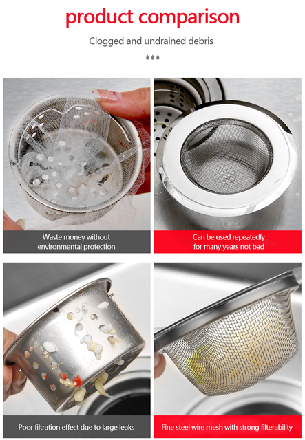 Zlew ze stali nierdzewnej z filtrującym sitkiem do kanalizacji - wyposażenie kuchenne i łazienkowe - Wianko - 7