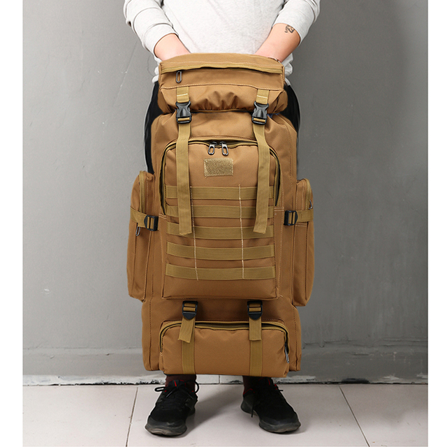 Sportowy plecak o pojemności 80L Unisex Outdoor, wykonany z wodoodpornej tkaniny Oxford, na kemping, podróże i alpinizm - Wianko - 5