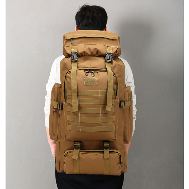 Sportowy plecak o pojemności 80L Unisex Outdoor, wykonany z wodoodpornej tkaniny Oxford, na kemping, podróże i alpinizm - Wianko - 3