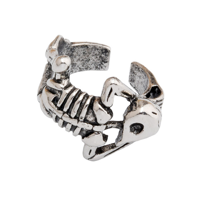 Pierścień otwierający w kształcie szkieletu z motywem punk retro - modny dodatek do stroju Hip Hop oraz idealny prezent na Halloween - Wianko - 9