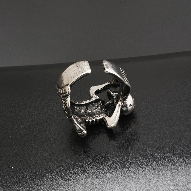 Pierścień otwierający w kształcie szkieletu z motywem punk retro - modny dodatek do stroju Hip Hop oraz idealny prezent na Halloween - Wianko - 5