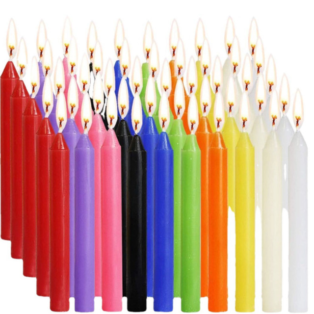 100 kolorowych świece Casting Chimes do rytuałów zaklęć Wax Play Vigil - bezpieczne płomienie - Wianko - 5