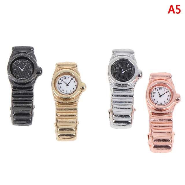 Metalowy zegarek w skali 1:12 do miniaturowego domku dla lalek - akcesorium meblowe w wielu kolorach - Wianko - 15