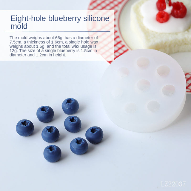 Foremki silikonowe Raspberry Blueberry do mas cukrowych, czekolady i ciast - idealne narzędzie do tworzenia ozdobnych wypieków i galaretek w piekarniku i w połączeniu z parą - Wianko - 10