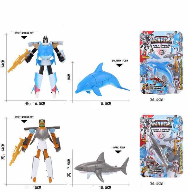 Figurka zabawkowa morskiego życia: Deformacja plastikowa – zabójca wieloryb, delfin, żarłacz biały rekin – dla chłopców - Wianko - 8