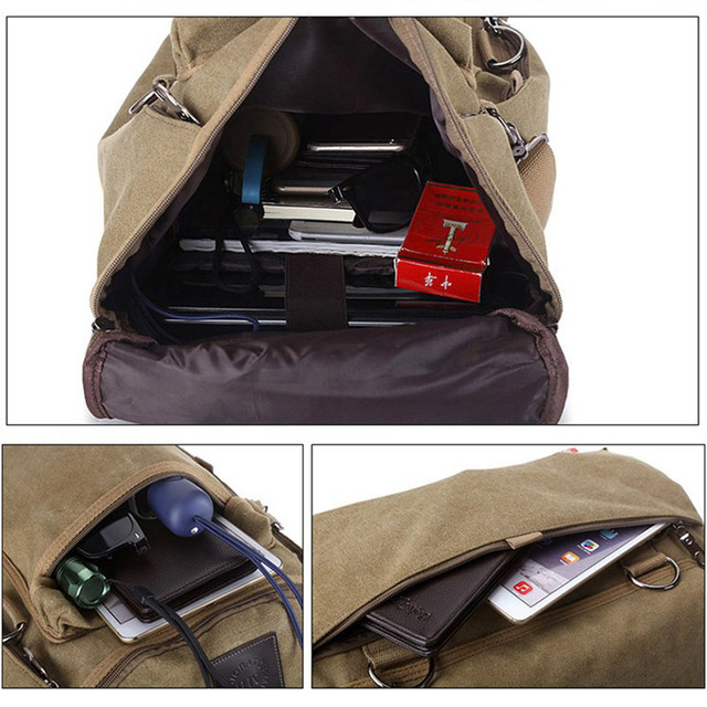 Męska plecak wojskowa do wspinaczki 45L z płótna Canvas - idealny na piesze wycieczki i trekking - Wianko - 10
